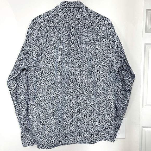 BUGATCHI Men’s Classic Fit 100% Cotton Long Sleeve‎ Button Up Floral Preppy L - Picture 2 of 11